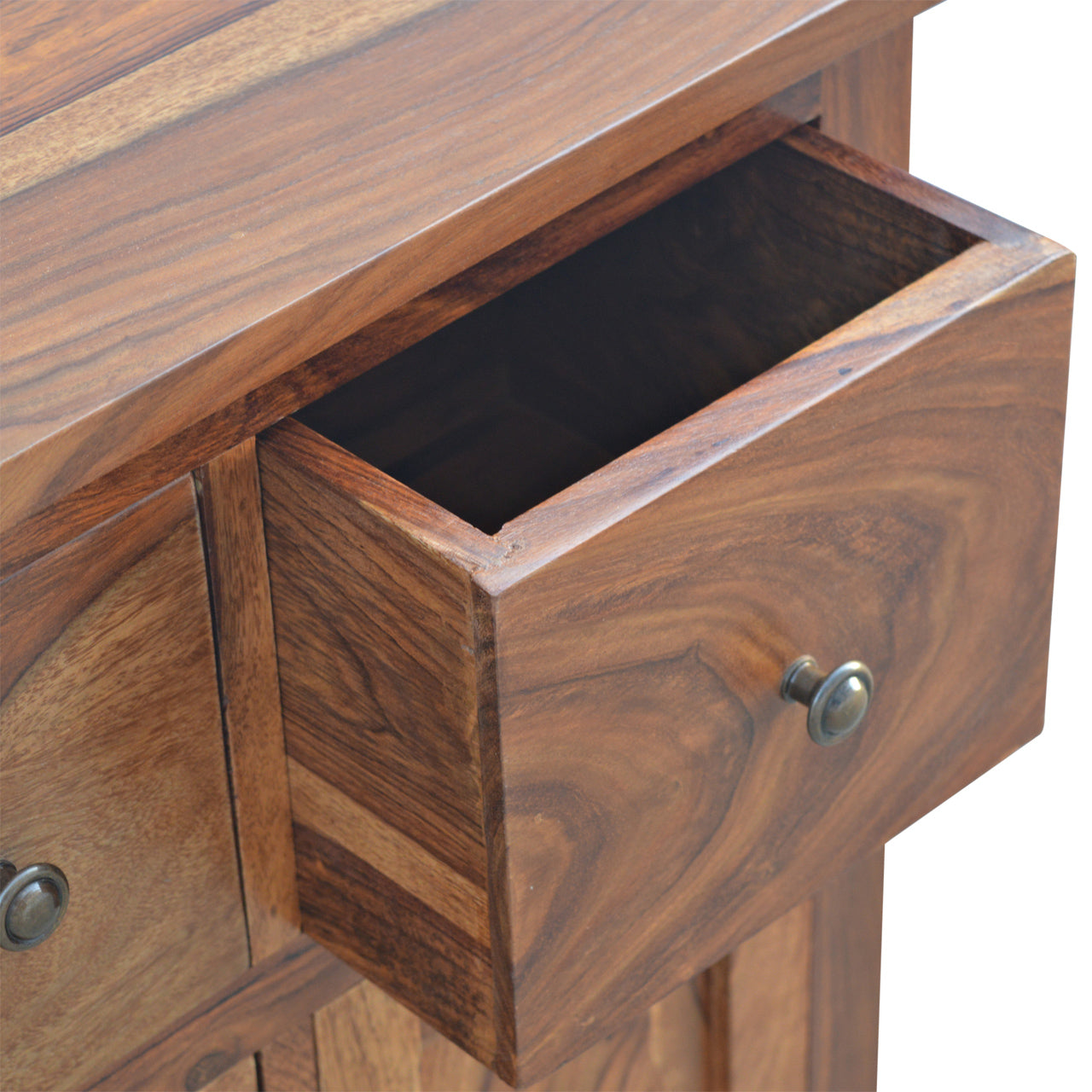 Sheesham Wood Cabinet with 4 Drawers and 1 Door