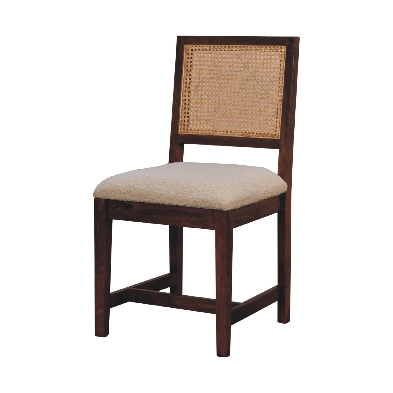 Rattan Boucle Chestnut Chair