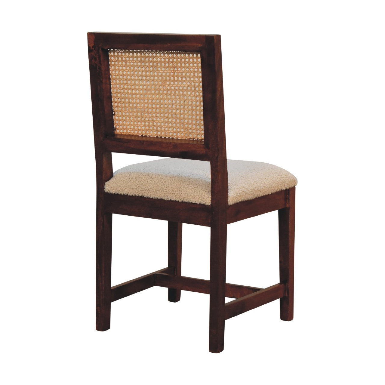 Rattan Boucle Chestnut Chair