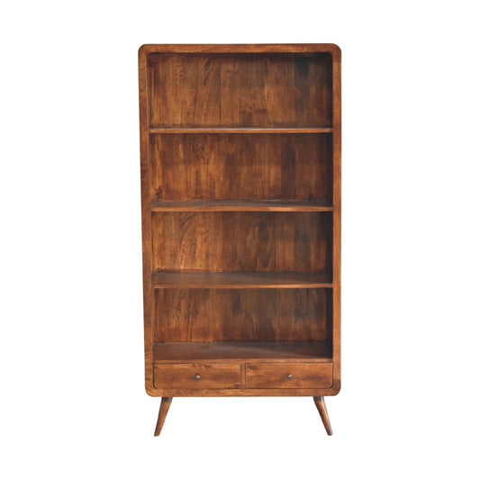 Curved Chestnut Bookcase