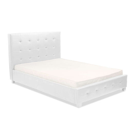 Ashpinoke:Lattice Polyurethane Double Bed White,Double Beds,Heartlands Furniture