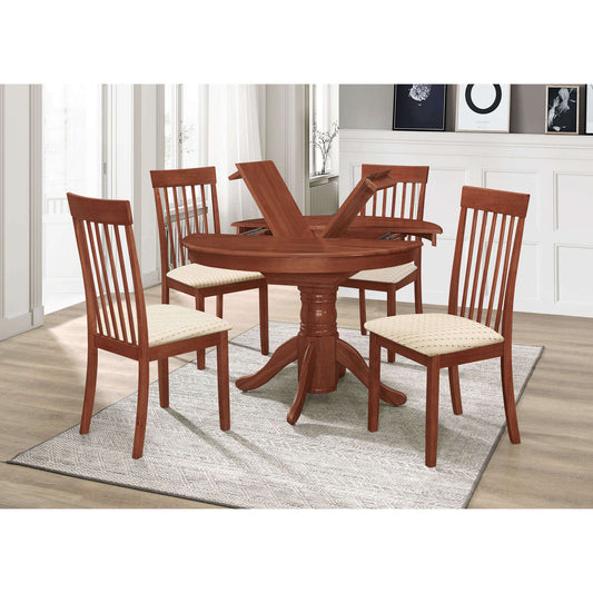 Ashpinoke:Leicester Dining Set with 4 Chairs Mahogany,Dining Sets,Heartlands Furniture