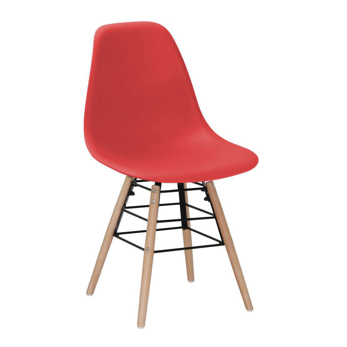 Ashpinoke:Lilly Plastic (PP) Chairs with Solid Beech Legs Red,Dining Chairs,Heartlands Furniture