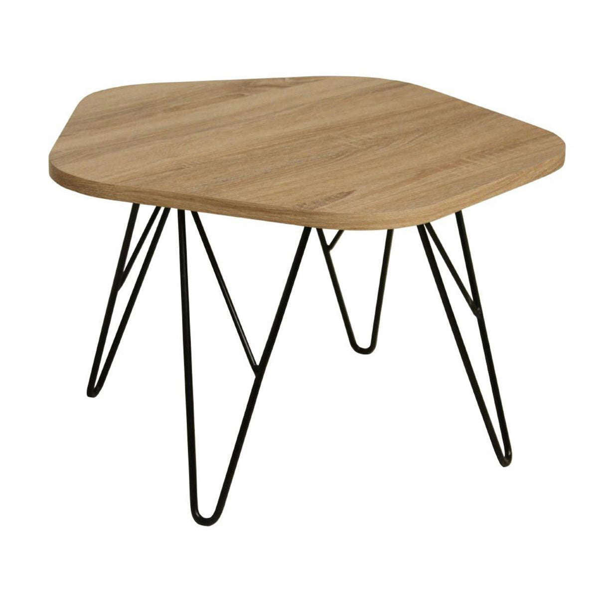 Ashpinoke:Lugano Coffee Table Natural with Black Metal Legs,Coffee Tables,Heartlands Furniture