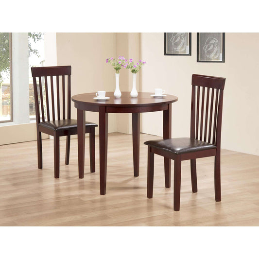 Ashpinoke:Lunar Dining Set with 2 Chairs Mahogany,Dining Sets,Heartlands Furniture