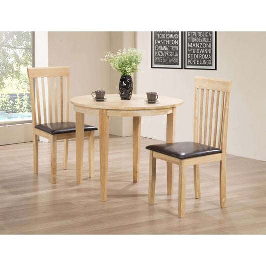 Ashpinoke:Lunar Dining Set with 2 Chairs Natural,Dining Sets,Heartlands Furniture