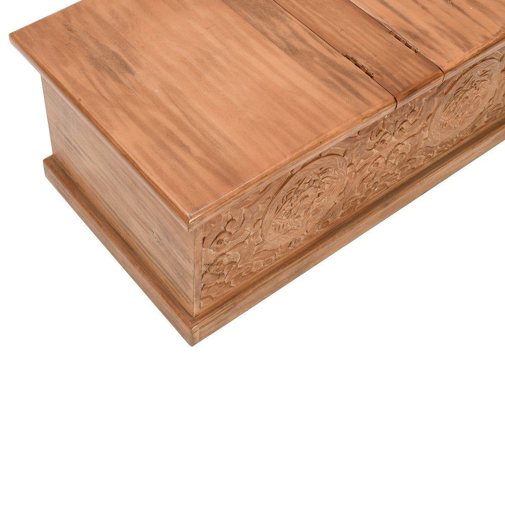 Artwork Mango Wood Coffee Table/Blanket Box