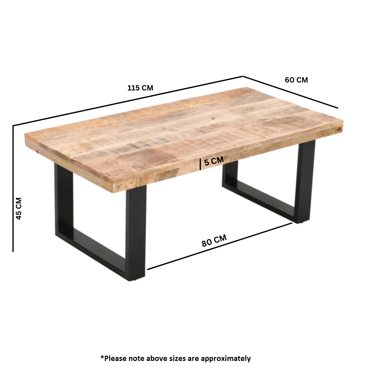 Surrey Solid Wood & Metal Coffee Table