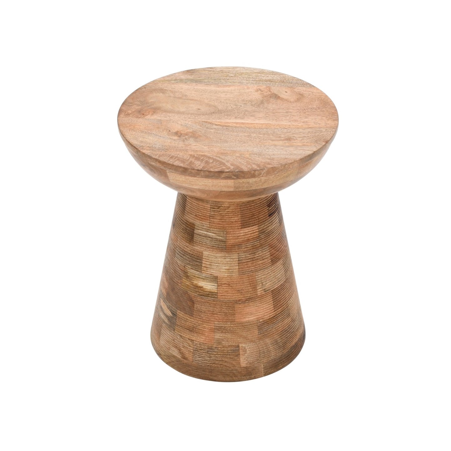 Solid Wood Round Side Table Mushroom Style, elegant and Versatile