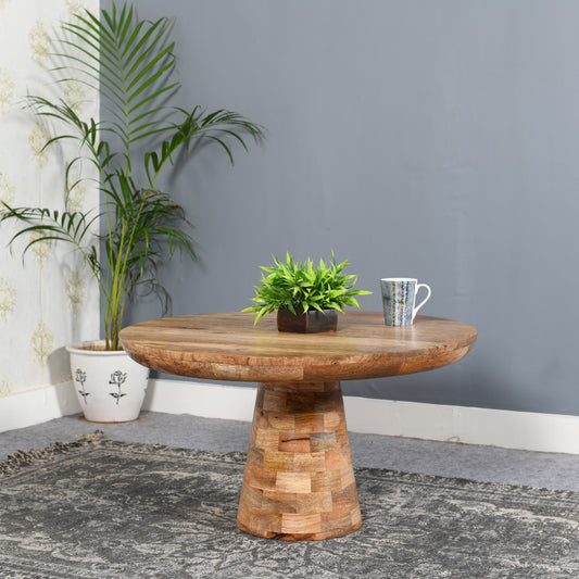 Surrey Solid Wood Coffee Table Mushroom Style