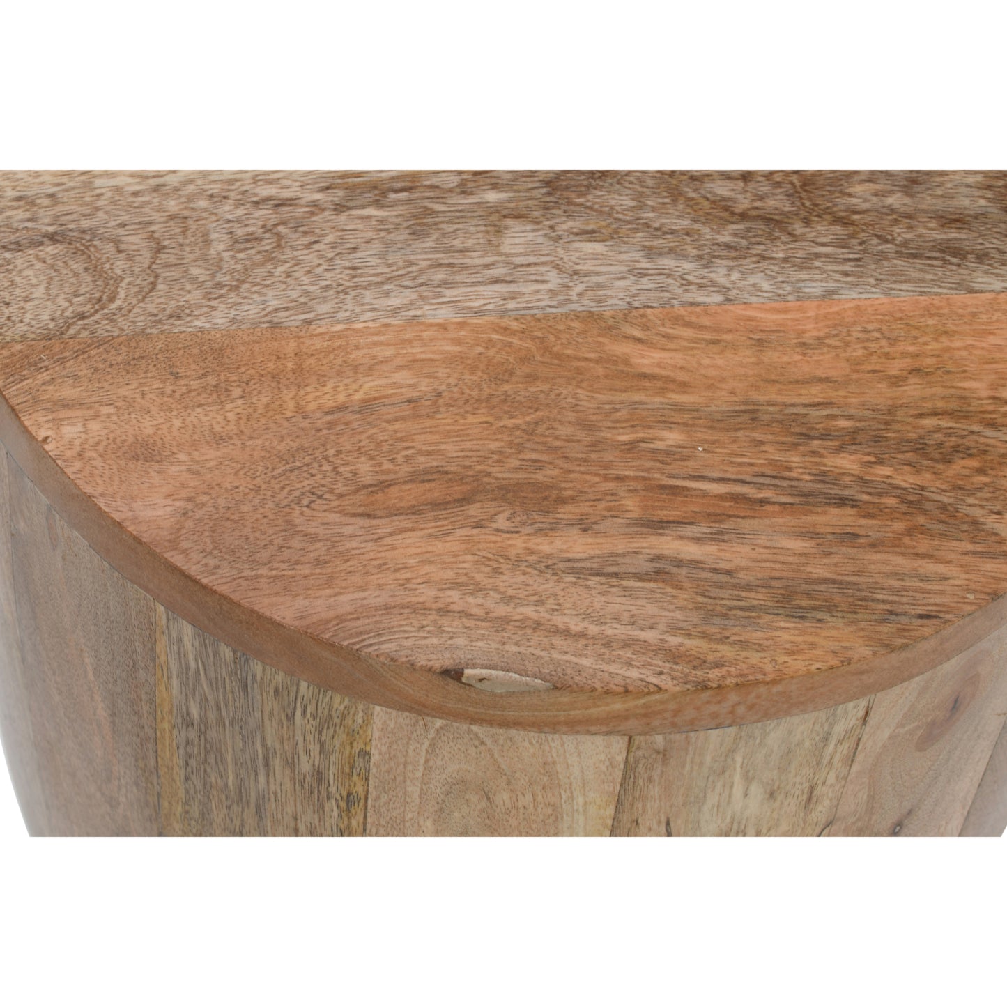 Surrey Solid Wood Drum Side Table
