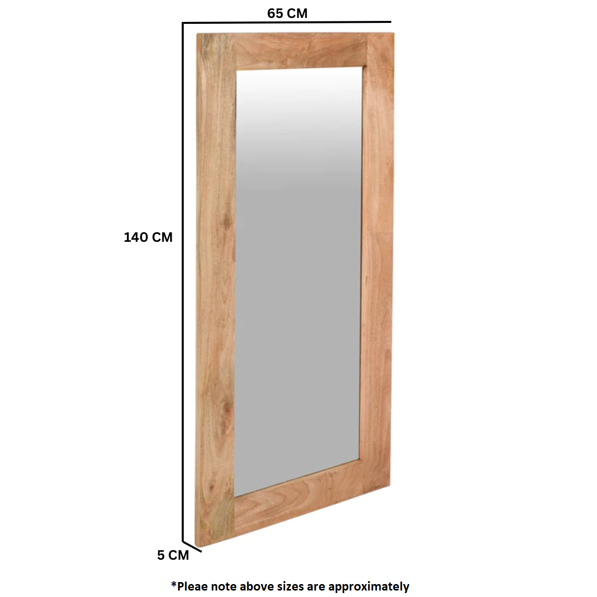 Surrey Solid Wood Frame Mirror Extra Long