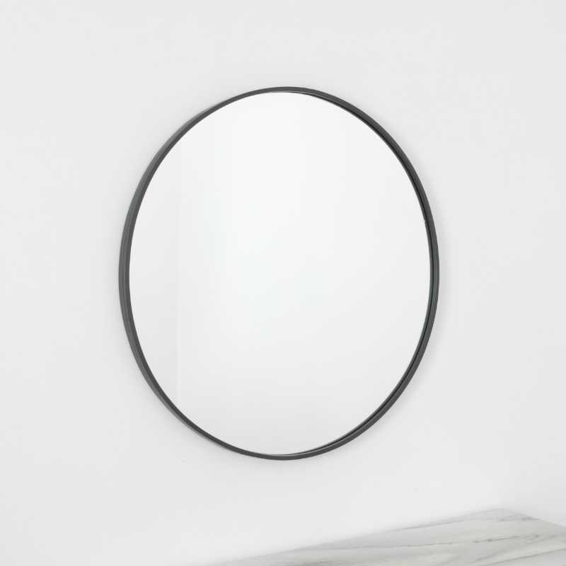 Ashpinoke - Manhattan Round Mirror Grey (80cm)