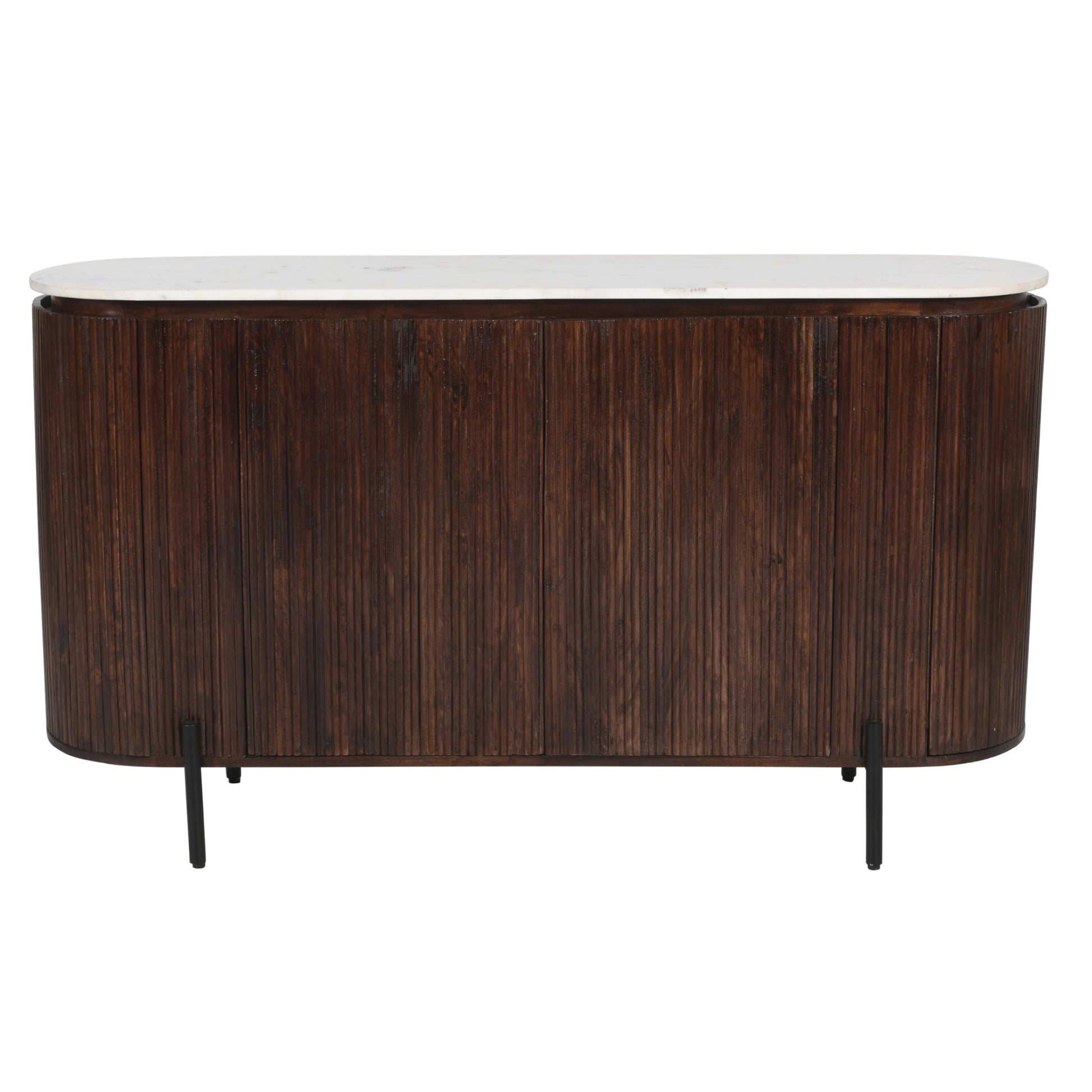 Opal Mango Wood Sideboard With Marble Top & Metal Legs