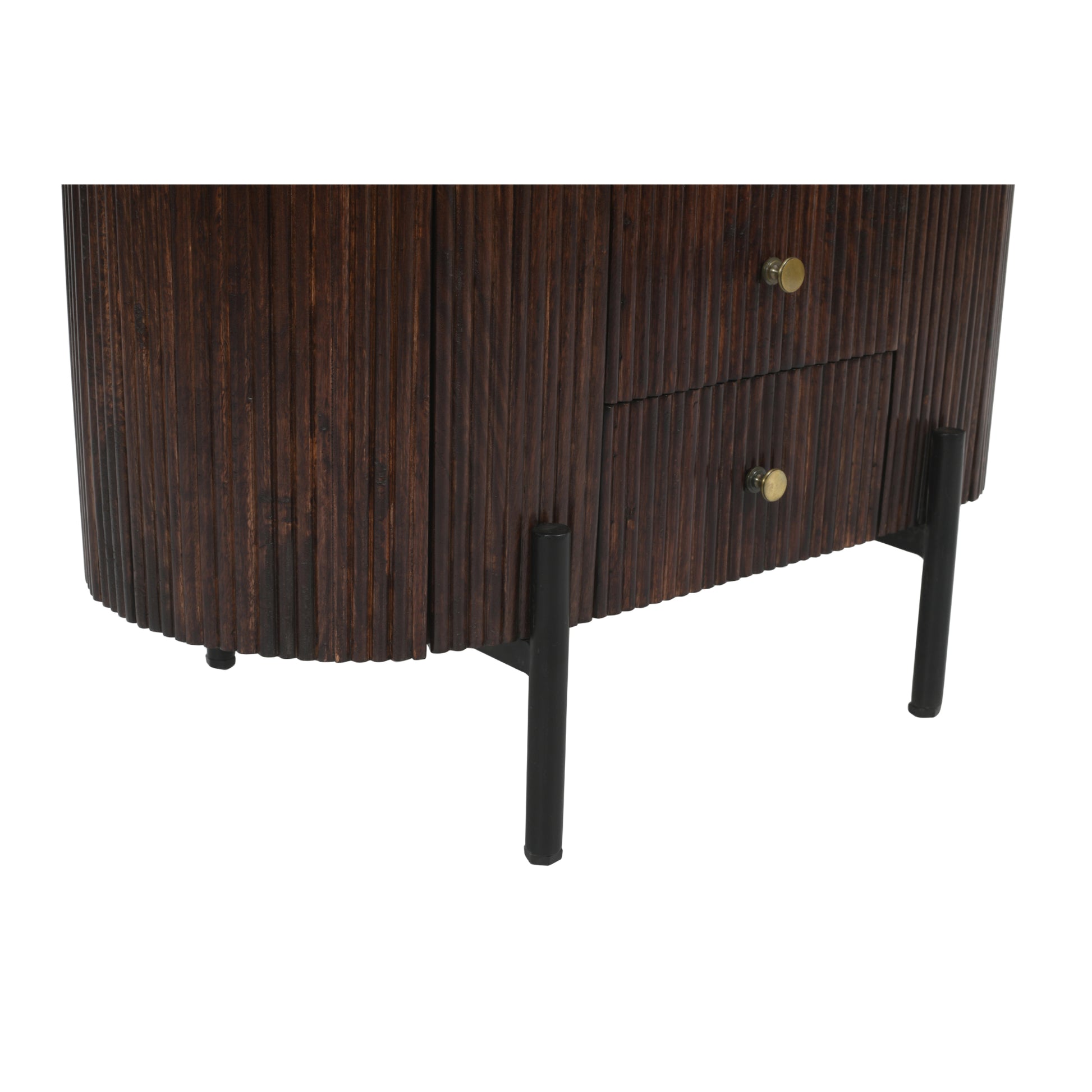 Opal Mango Wood Wide Chest Of Drawers with Marble Top & Metal Legs