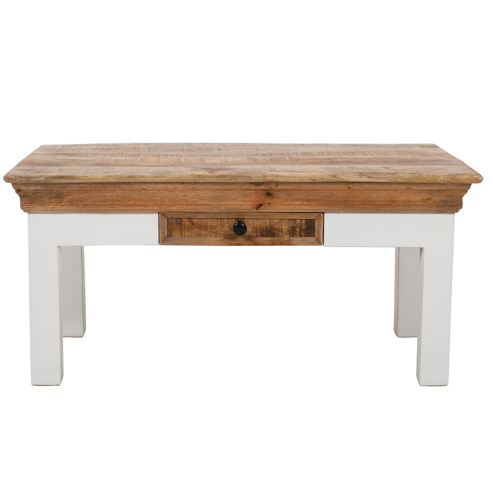 Alfie Coffee Table With Drawer Solid Mango Wood