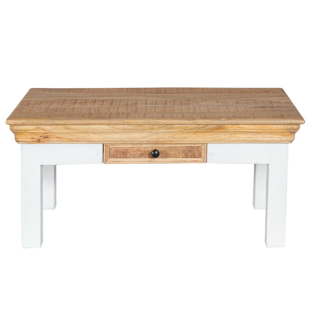 Alfie Coffee Table With Drawer Solid Mango Wood