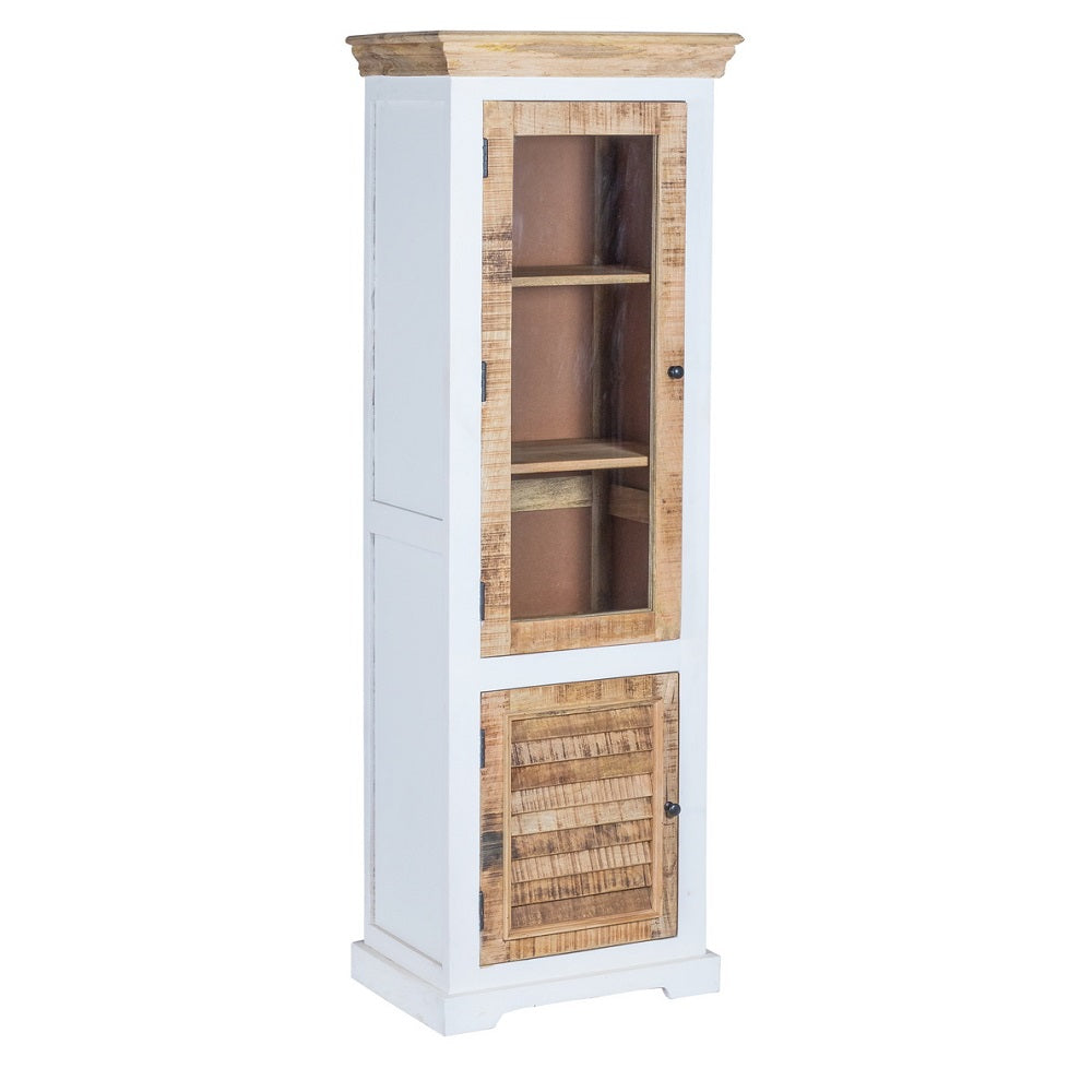 Alfie Wood Bookcase/Display Cabinet - 3 Shelves & 1 Door