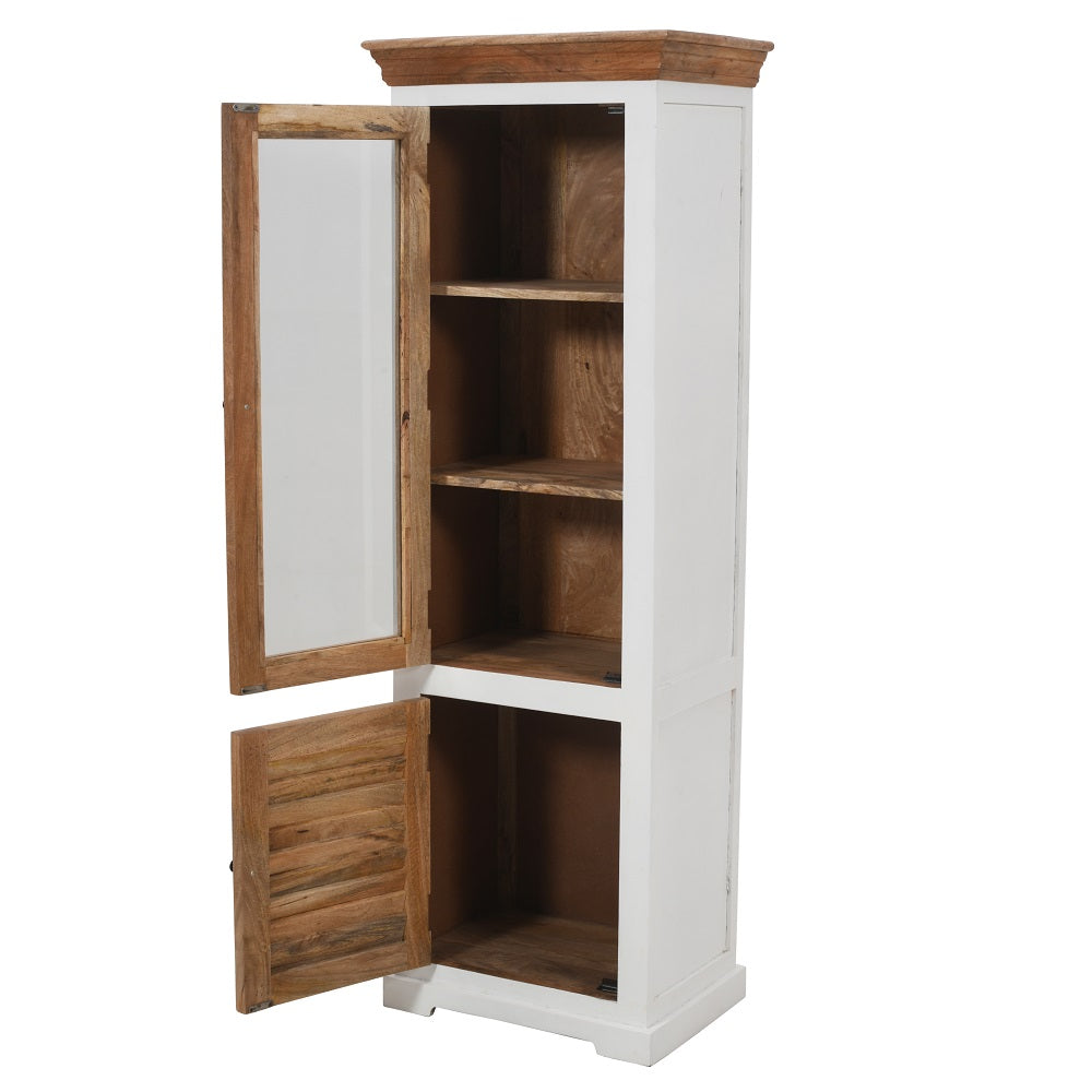 Alfie Wood Bookcase/Display Cabinet - 3 Shelves & 1 Door