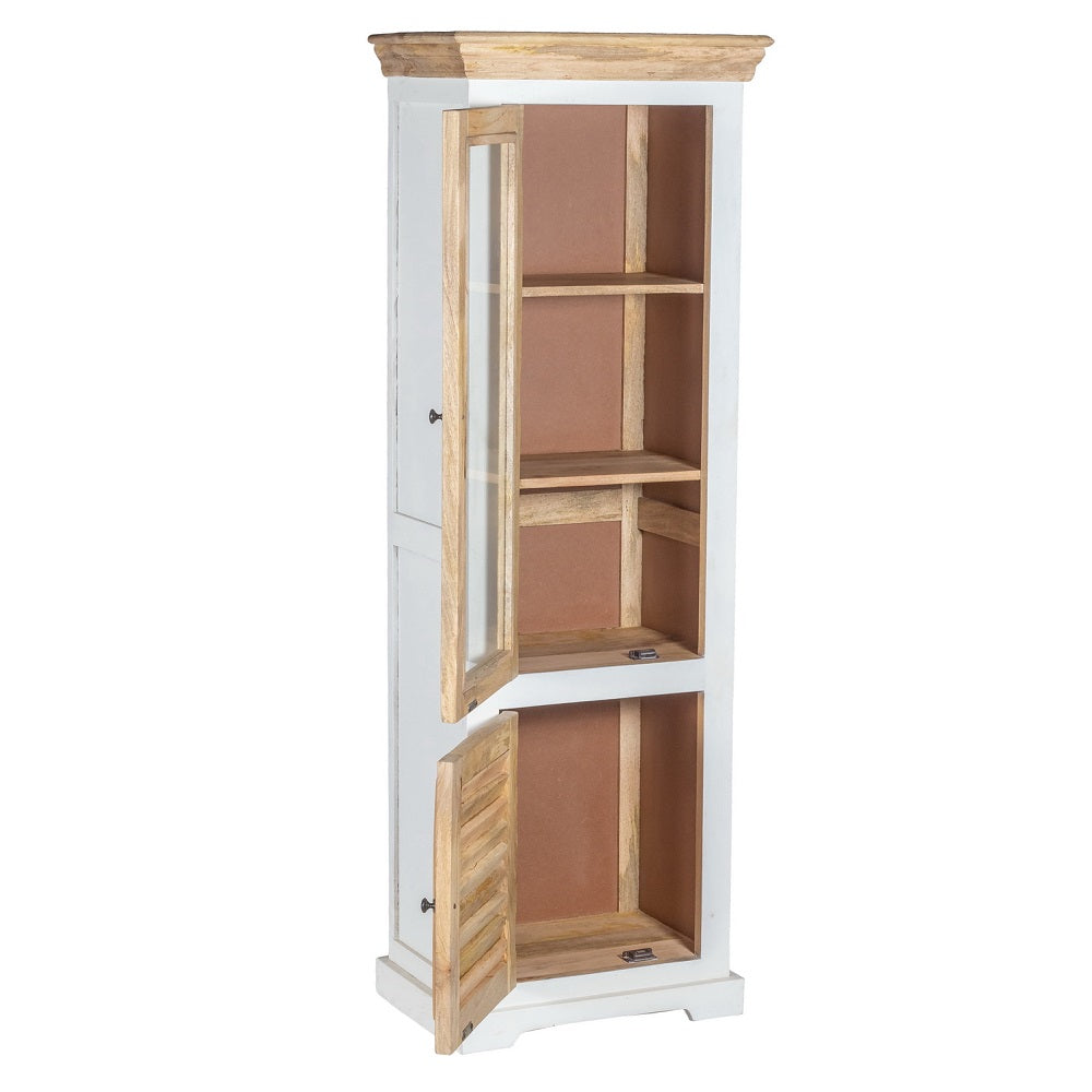 Alfie Wood Bookcase/Display Cabinet - 3 Shelves & 1 Door