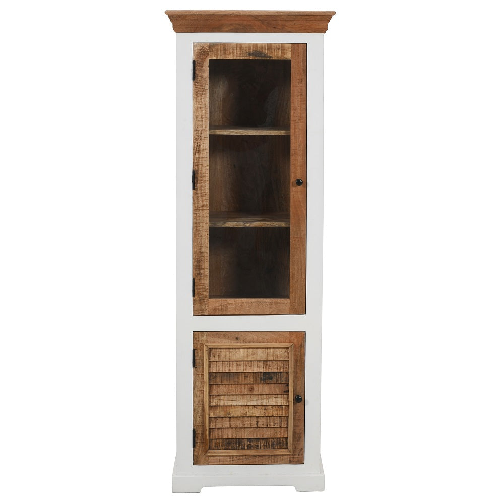 Alfie Wood Bookcase/Display Cabinet - 3 Shelves & 1 Door