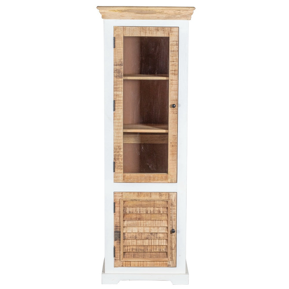 Alfie Wood Bookcase/Display Cabinet - 3 Shelves & 1 Door