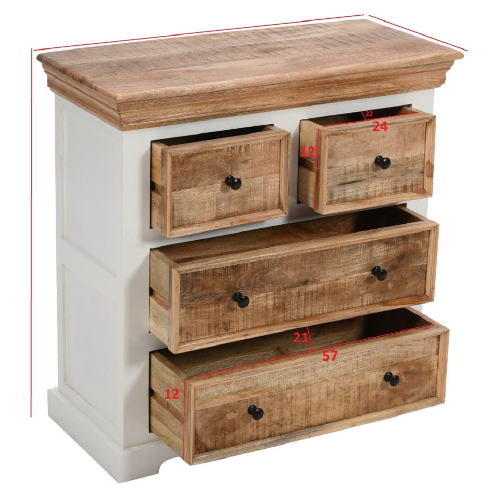 Alfie Solid Mango Wood 4 Chest Of Drawers