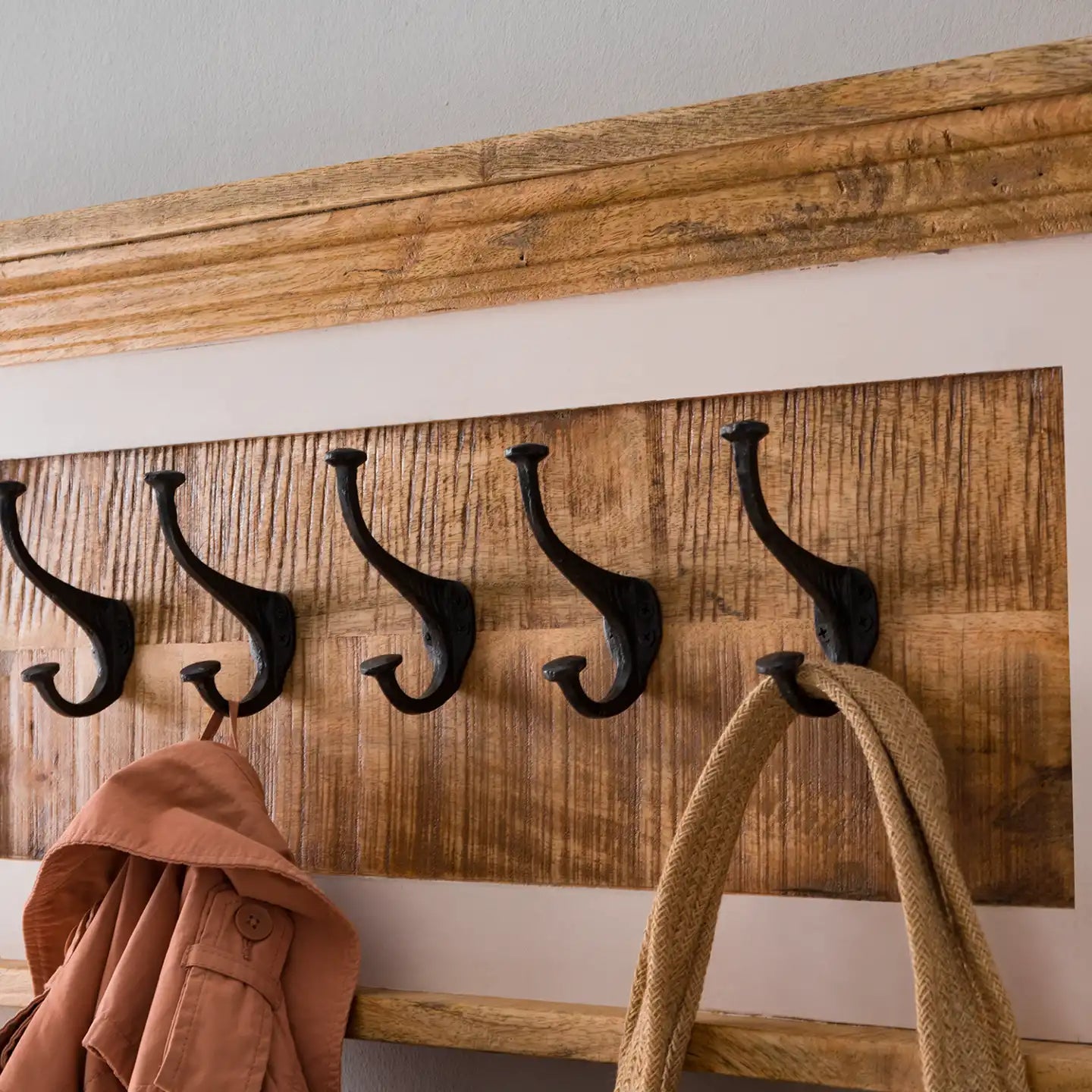 Alfie Wood Shoe Rack & Hanger Wall Hook Set