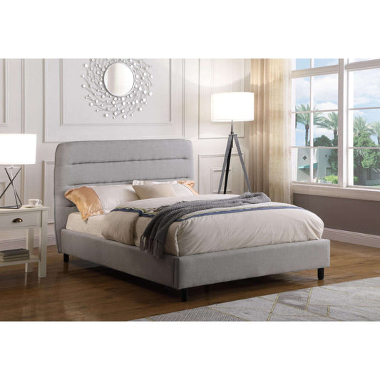 Ashpinoke:Malibu Velvet Double Bed Light Grey,Double Beds,Heartlands Furniture