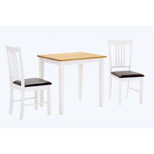 Ashpinoke:Massa White Small Dining Set with 2 Chairs Oak & White,Dining Sets,Heartlands Furniture