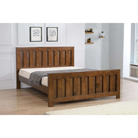 Ashpinoke:Maxfield King Size Bed Rustic Oak,King Size Beds,Heartlands Furniture