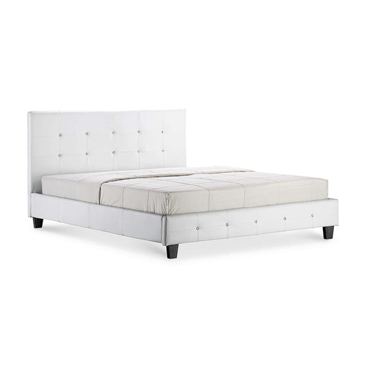 Ashpinoke:Quartz Polyurethane King Size Bed White,King Size Beds,Heartlands Furniture