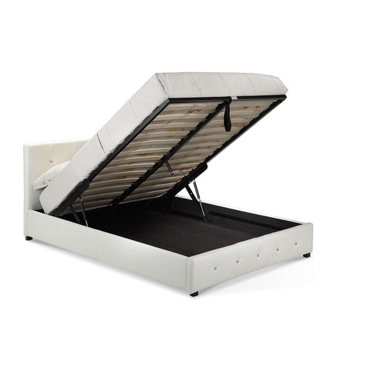 Ashpinoke:Quartz Storage Polyurethane Single Bed White,Single Beds,Heartlands Furniture