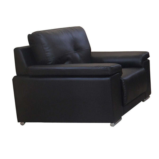 Ranee Bonded Leather & Polyurethane 1 Seater Black