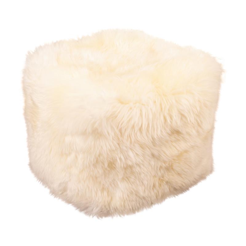 Ashpinoke - Ivory Sheepskin Pouffe