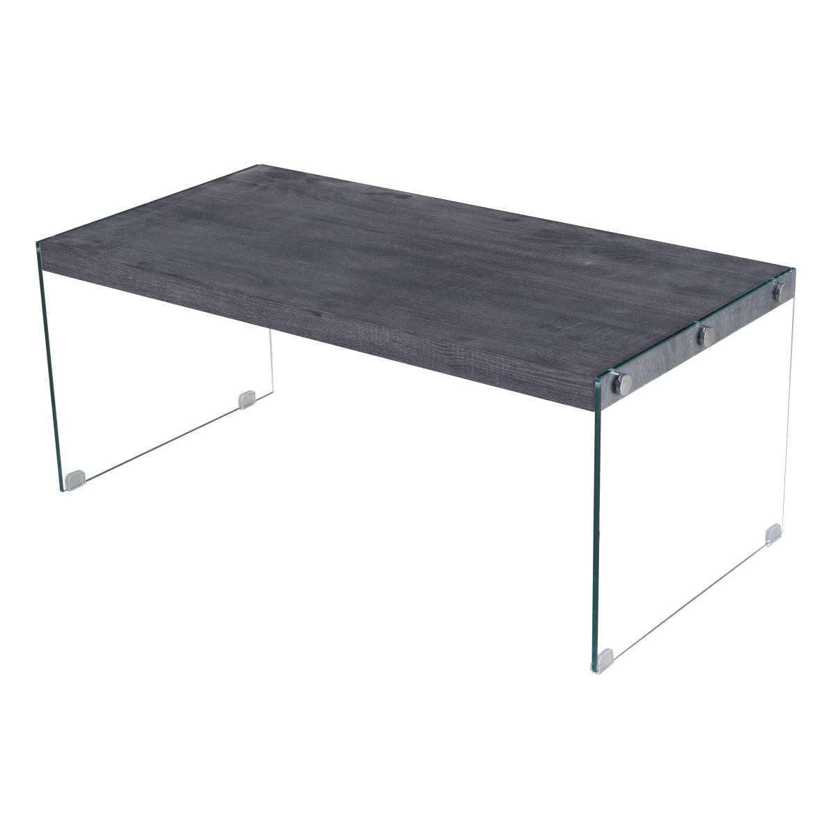 Titan Coffee Table with Glass Sides Black Walnut