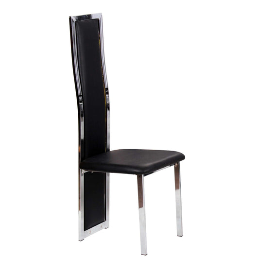 Trinity Dining Chair Chrome & Black (6s)
