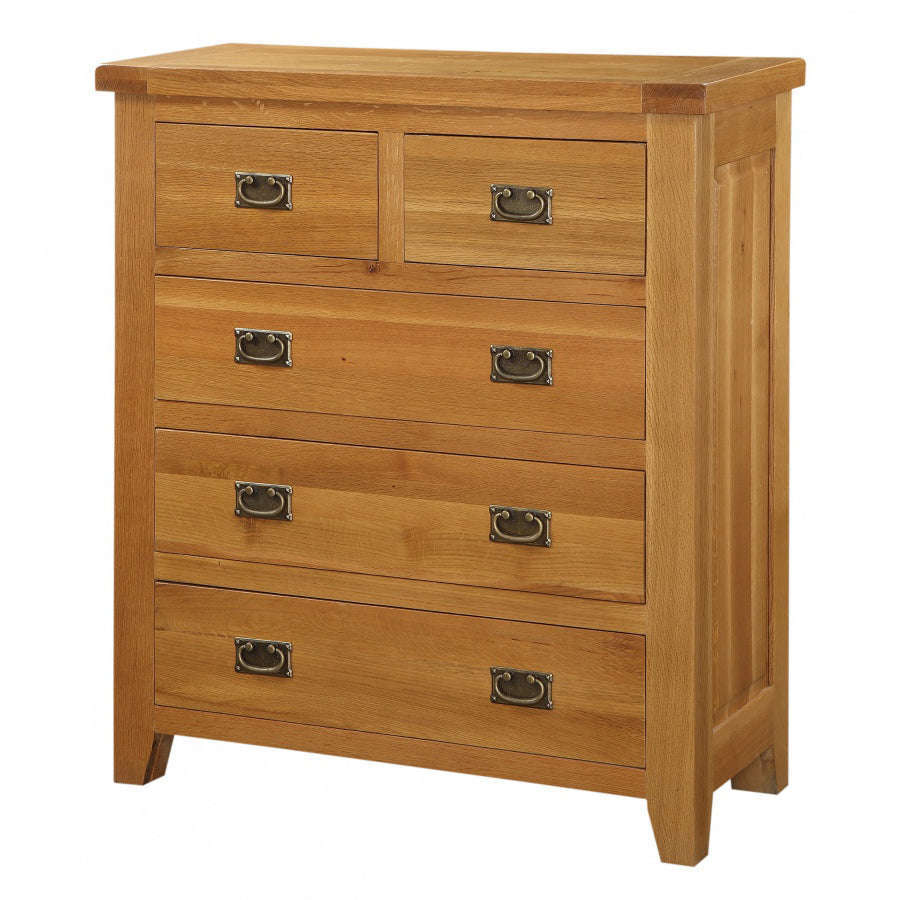 Ashpinoke:Acorn Solid Oak Chest 3+2,Chests and Drawers,Heartlands Furniture