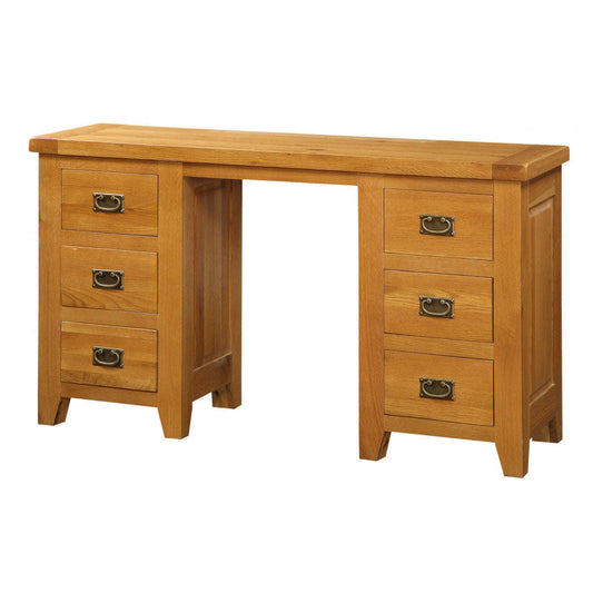 Ashpinoke:Acorn Solid Oak Dressing Table 6 Drawers,Dressers,Heartlands Furniture