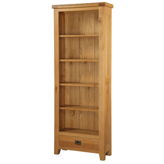 Ashpinoke:Acorn Solid Oak Bookcase Large,Bookcases,Heartlands Furniture
