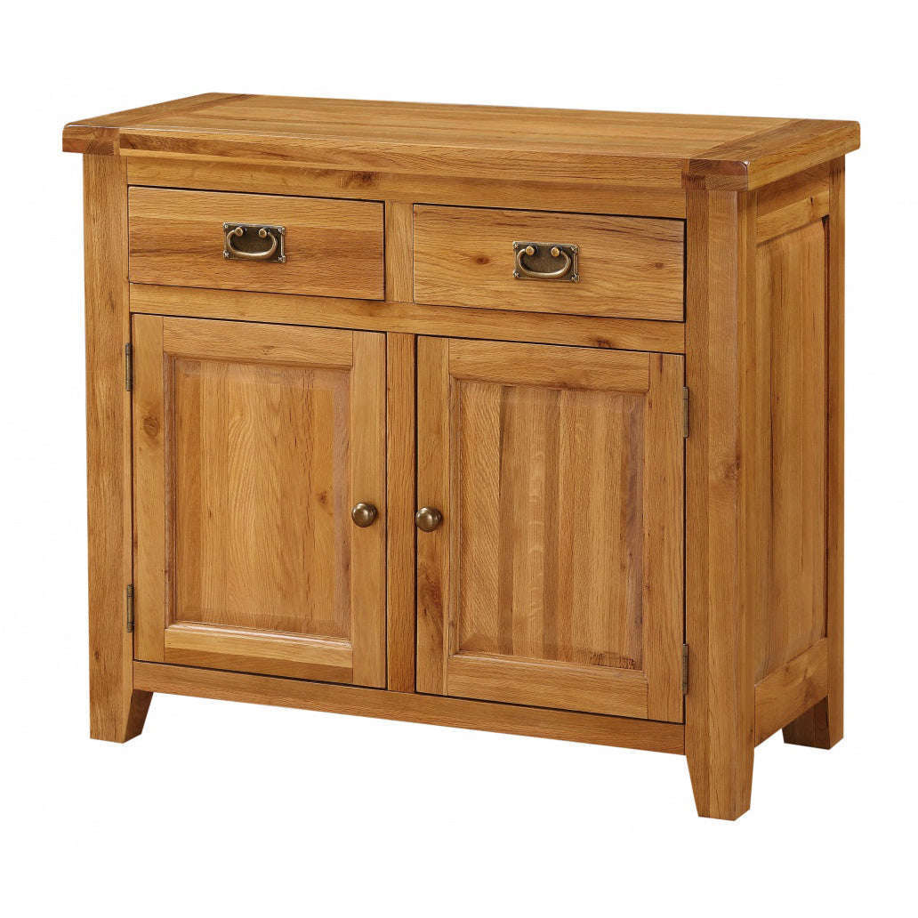 Ashpinoke:Acorn Solid Oak Sideboard Small 2 Doors & 2 Drawers,Sideboards and Displays,Heartlands Furniture