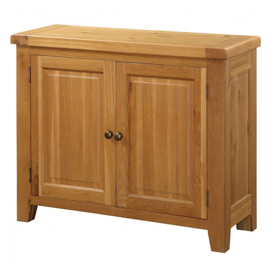 Ashpinoke:Acorn Solid Oak Sideboard Small 2 Doors,Sideboards and Displays,Heartlands Furniture