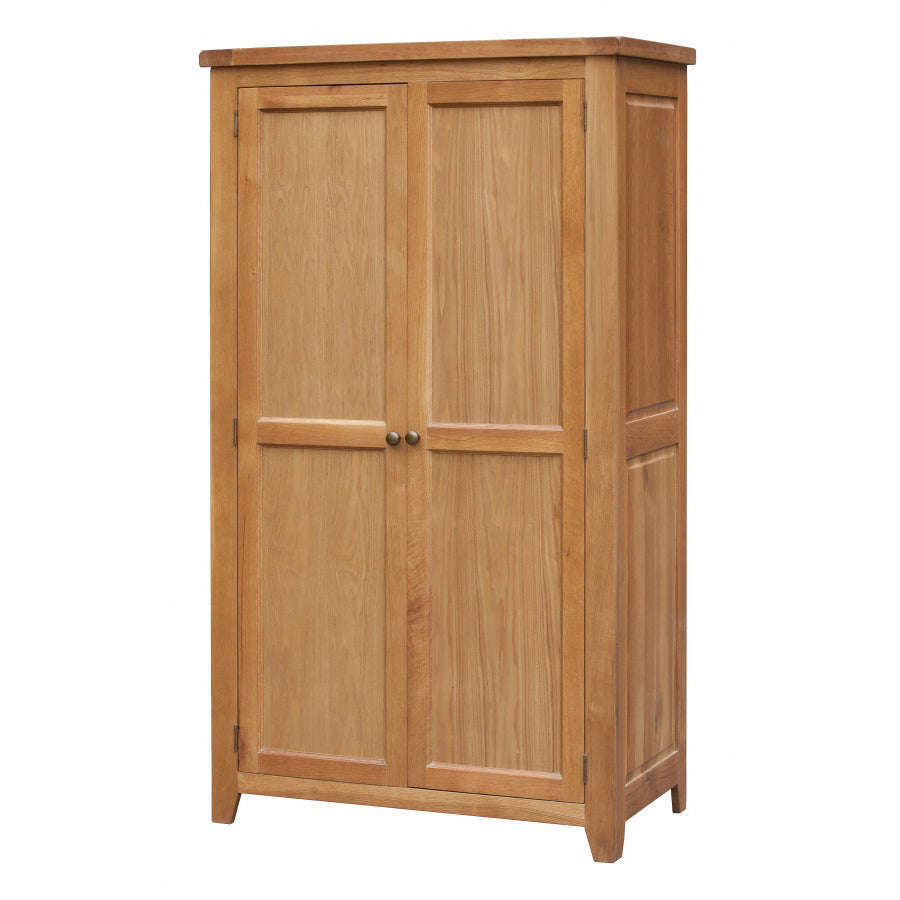 Ashpinoke:Acorn Solid Oak Wardrobe 2 Door Full Hanging,Wardrobes,Heartlands Furniture