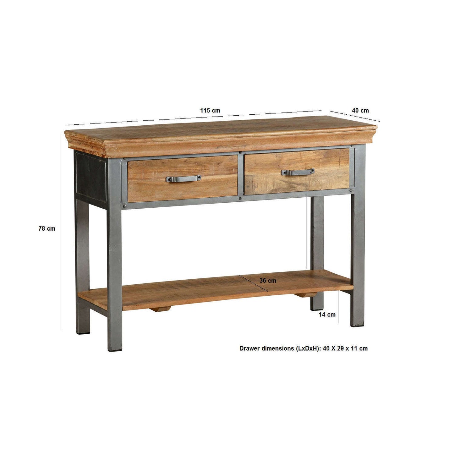 Ashpinoke:2 Drawer Console Table,Console and Hall Tables,Indian Hub