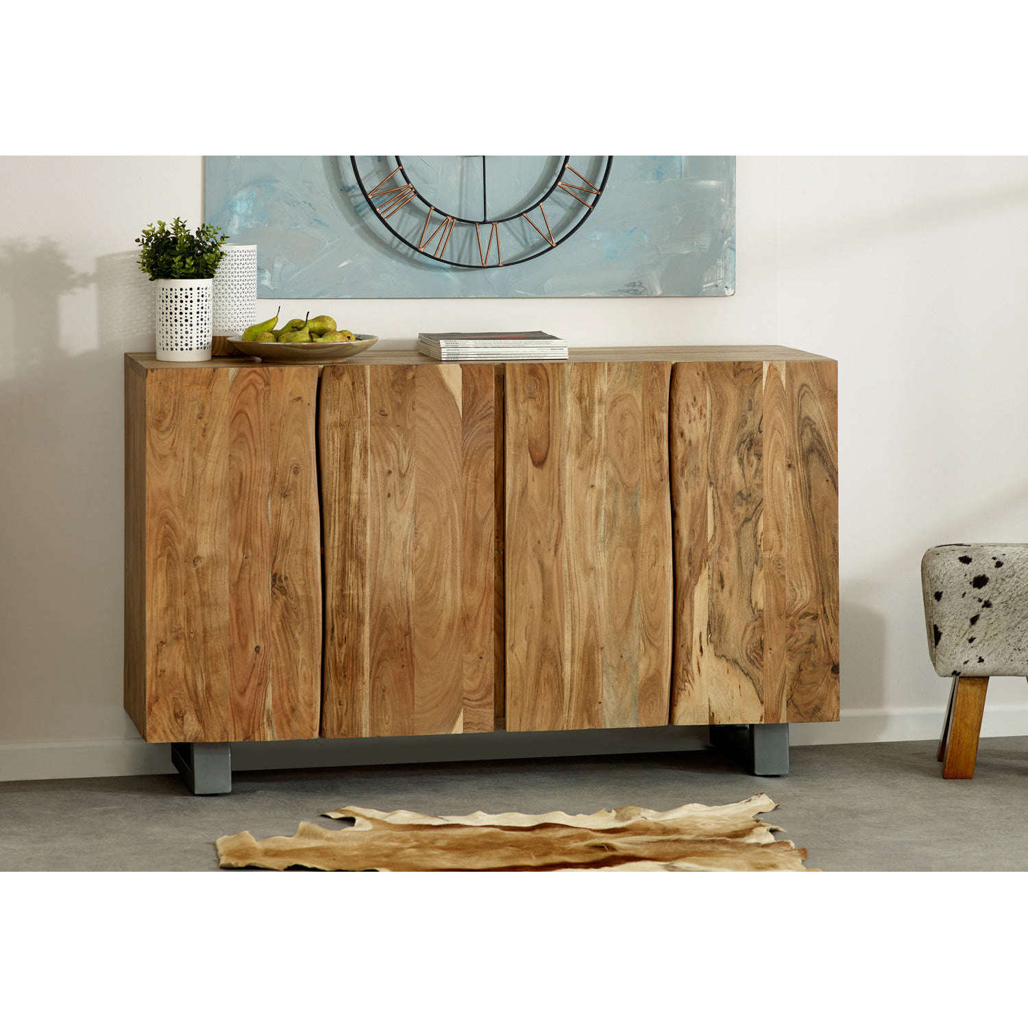 Ashpinoke:Baltic Live Edge Large Sideboard,Sideboards,Indian Hub