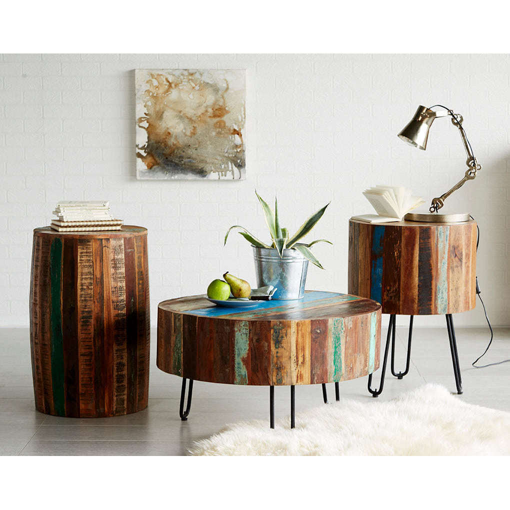 Ashpinoke:Coastal Drum Coffee Table,Coffee Tables,Indian Hub