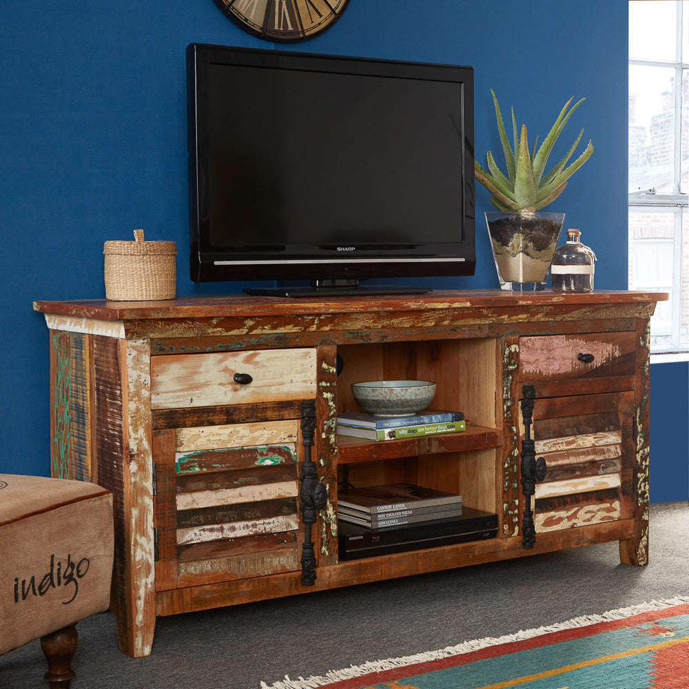 Ashpinoke:Coastal Large Tv Media Credenza,TV Units,Indian Hub