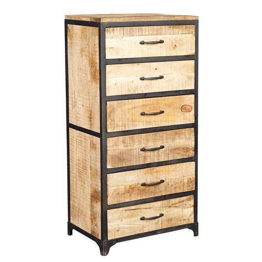 Ashpinoke:Cosmo Industrial Tall Chest,Chests and Drawers,Indian Hub