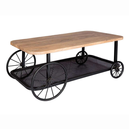 Ashpinoke:Craft Wheel Coffee Table,Coffee Tables,Indian Hub