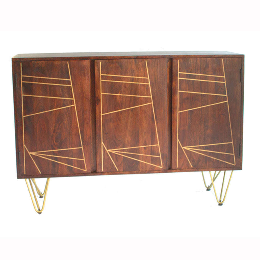 Ashpinoke:Dark Gold Large Sideboard,Sideboards,Indian Hub